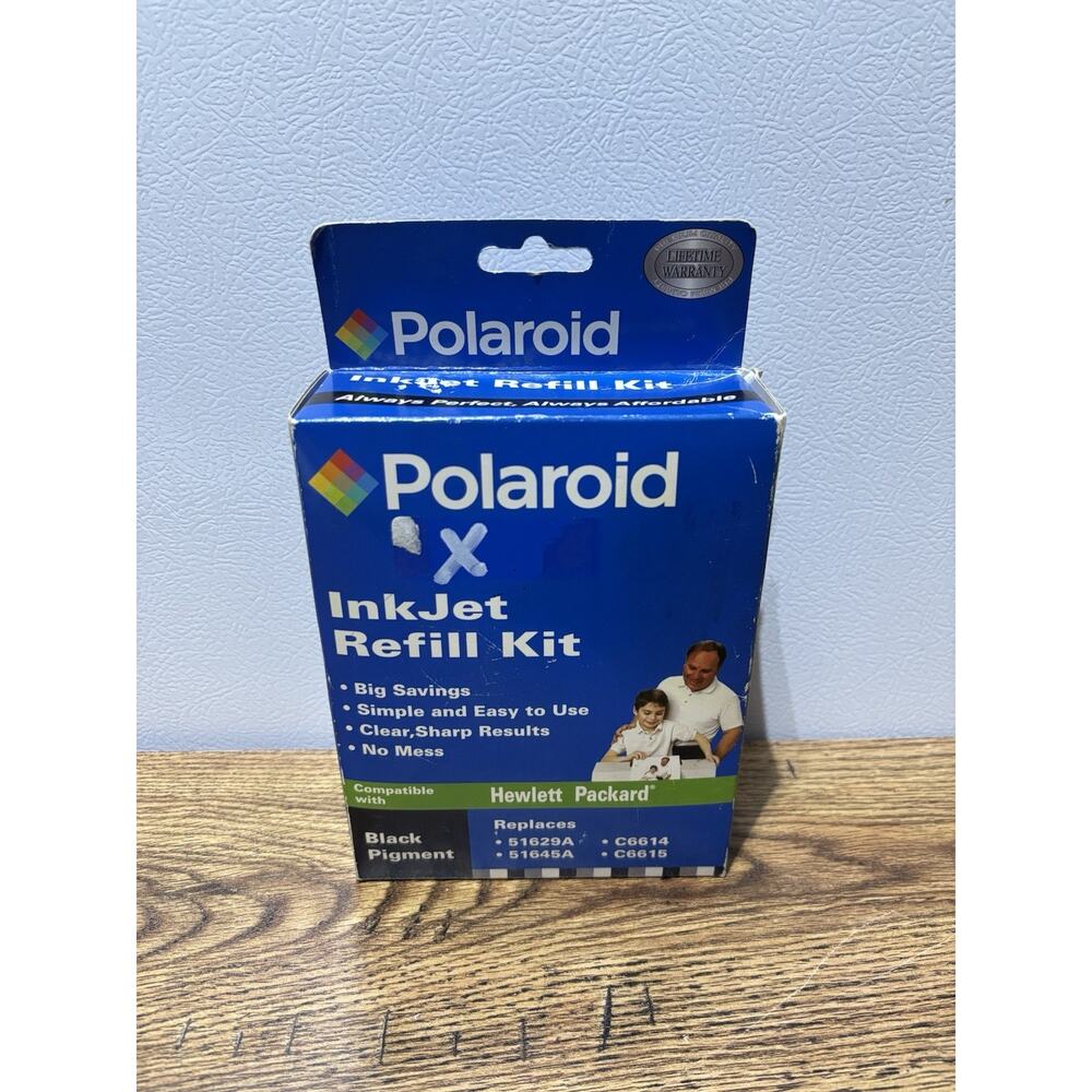Polaroid Inkjet Refill Kit Black Pigment Replaces 51629A, 51645A, C6614, C6615
